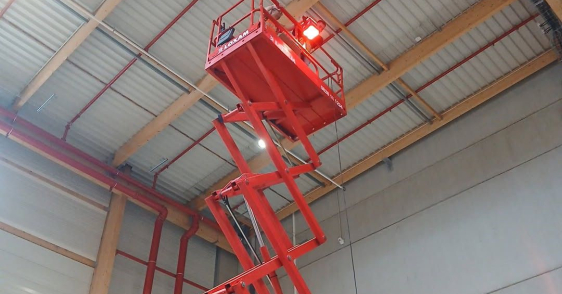 installation-porjecteur-ligne-pont-roulant